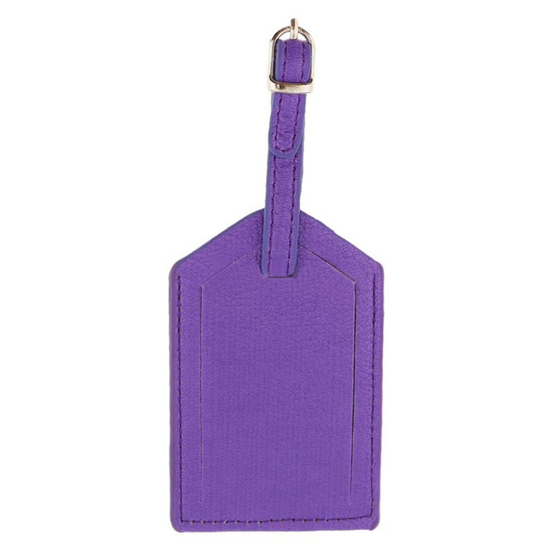 Etichetta per bagagli in pelle valigia da viaggio nome indirizzo ID etichetta per bagagli indirizzo indirizzo etichette per imbarco portatili accessori da viaggio: viola