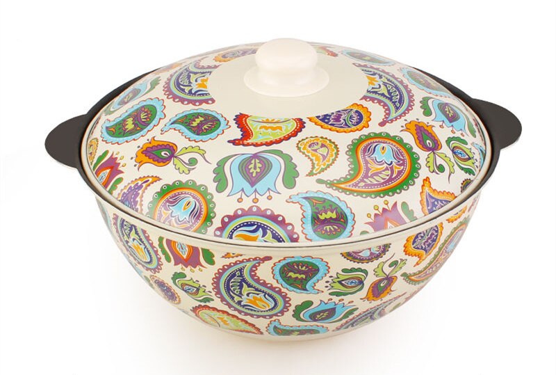 4.5L cast iron pot Non-stick stew hand pilaf pot: Light Yellow