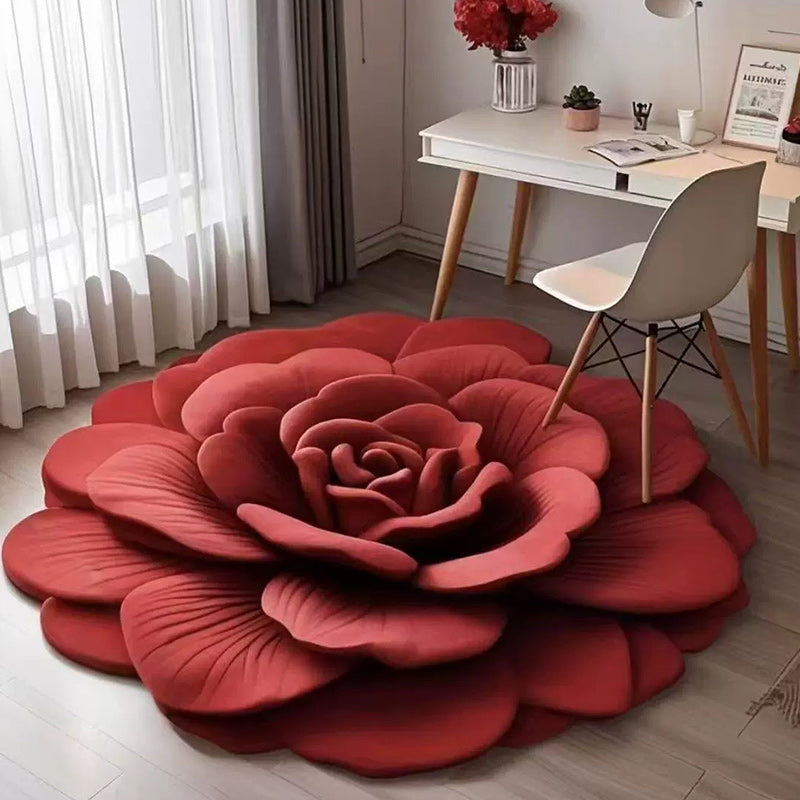 3D Fresh Flower Pattern Door Mats Alien Dirt-resistant Floral Plush & Diatomaceous Earth Floor Mat Bathroom Absorbent Anti-slip