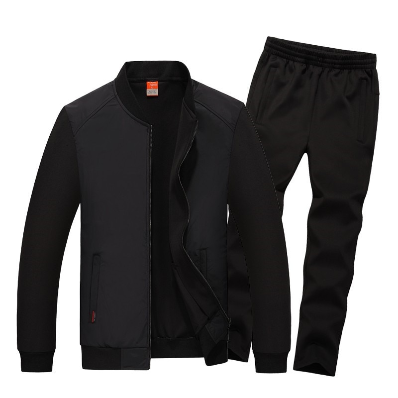 Träningsoveraller män män sportkläder hoodies set vår höst kostymer kappor+byxor herr sweatshirts plus storlek l -8xl