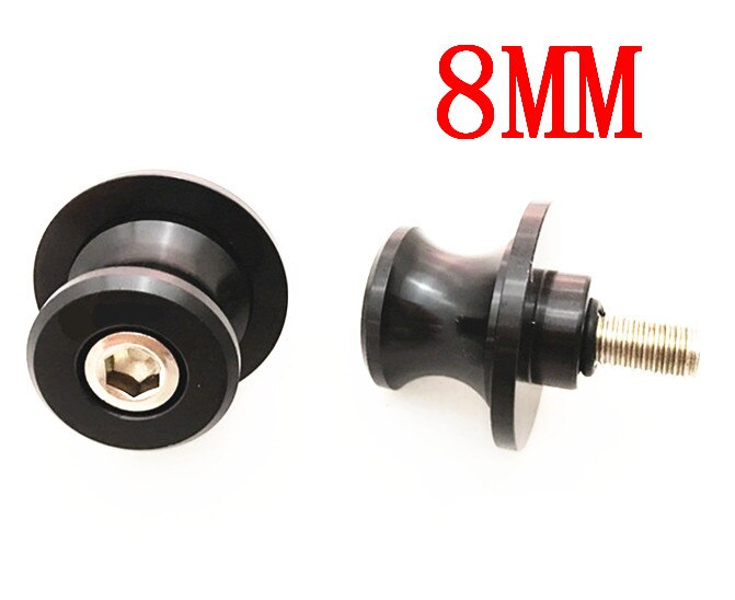 motorcycle 6mm 8mm 10mm swing arm Spool Sliders Swingarm Spool slider for SUZUKI GSXR600 GSXR750 B-KING GSXR1000 GSXR600: black-8mm