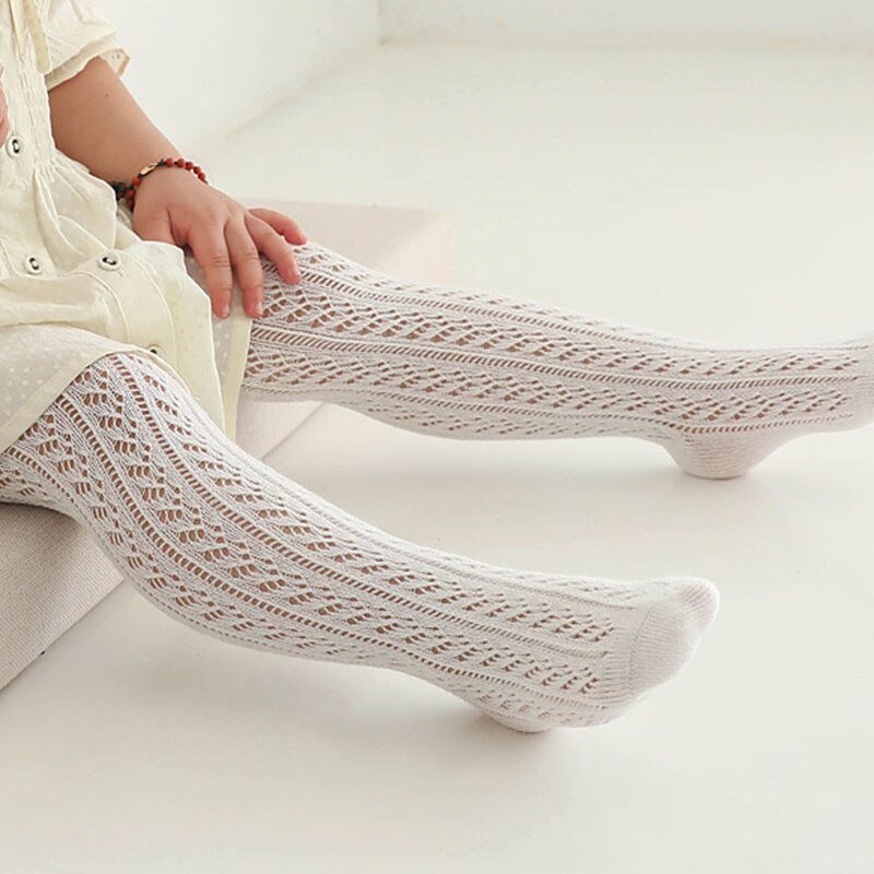 Zomer Dunne Holle Mesh Baby Panty Zachte Katoenen Baby Panty Effen Kleur Kids Meisjes Ademende Kousen Panty