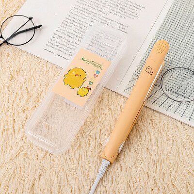 Cartoon Stijltang Krullend Haar Mini Student Kleine Power Meisje Air Pony Krultang Steil Volume Dual-Gebruik Rechttrekken Gereedschap: KT BEIGE