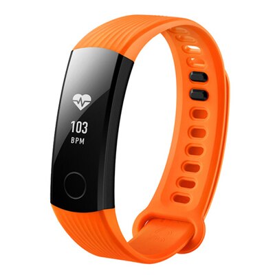 Huawei – Bracelet connecté Honor Band 3, avec moniteur d'activité physique et de fréquence cardiaque, étanche, Original, 100%: Orange