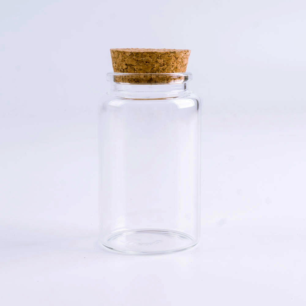 47*80mm 100ml glasflaskor med kork kryddig förvaring liten flaska burk behållare glas kryddflaskor pyssel små burkar 6 st