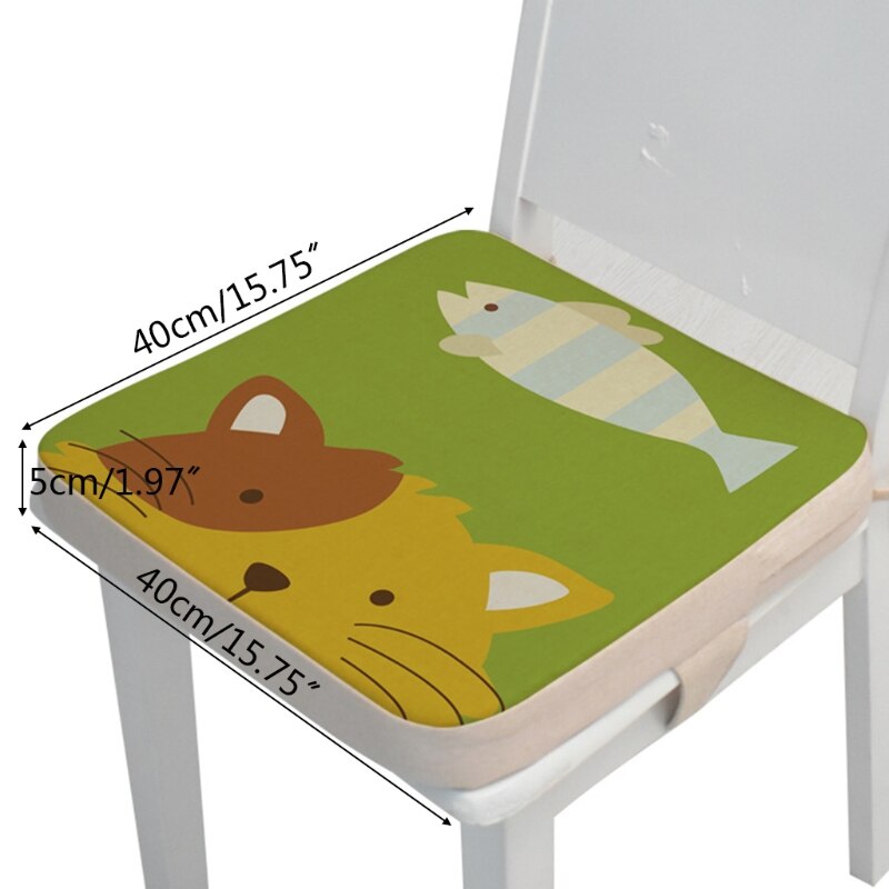 Portable 40x40x5cm Child Toddler Cartoon Animal High Chair Seat Booster Baby Infant Increasing Cushion Thick Pad