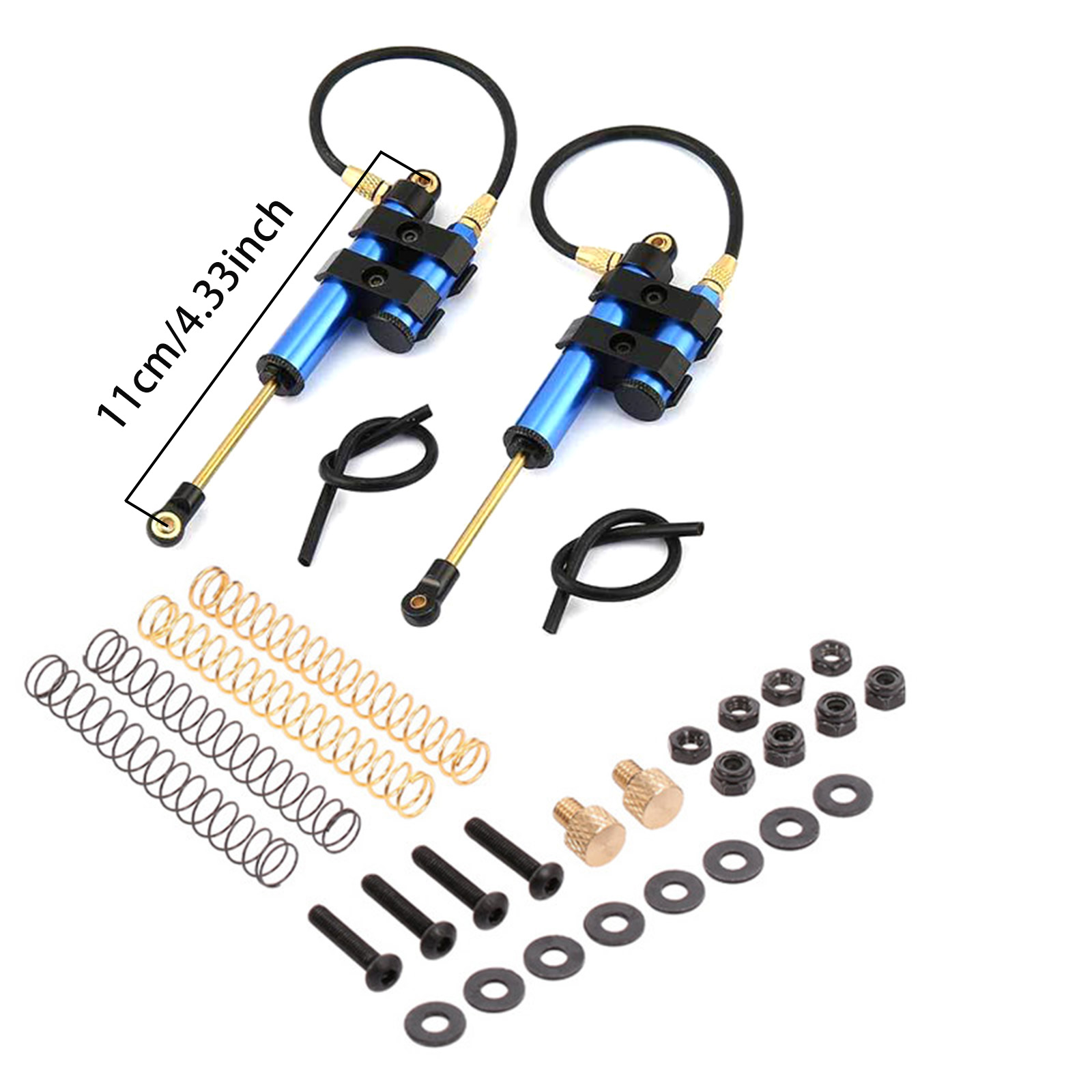 RCXAZ RC amortisseur 110mm réglable ressort interne amortisseur d'huile 1/10 RC grimpeur de roche jouet pièces amortisseur pièces de mise à niveau: Rouge