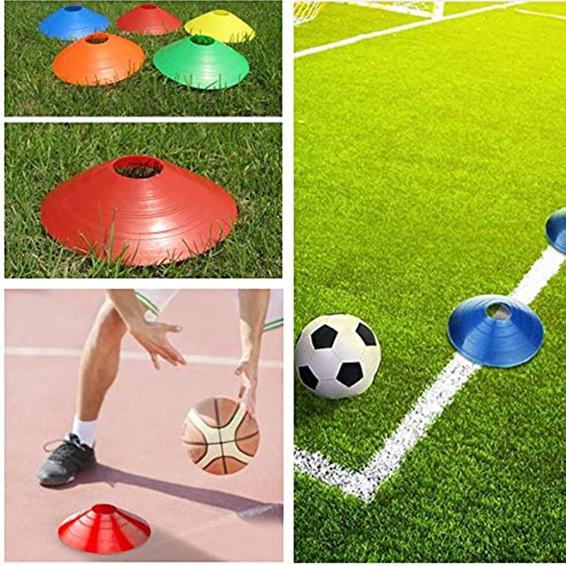 Conos de fútbol Disc Con con bolsa de transporte y soporte, marcadores de campo para entrenamiento de agilidad, conos deportivos, equipo de entrenamiento de fútbol, entrenamiento