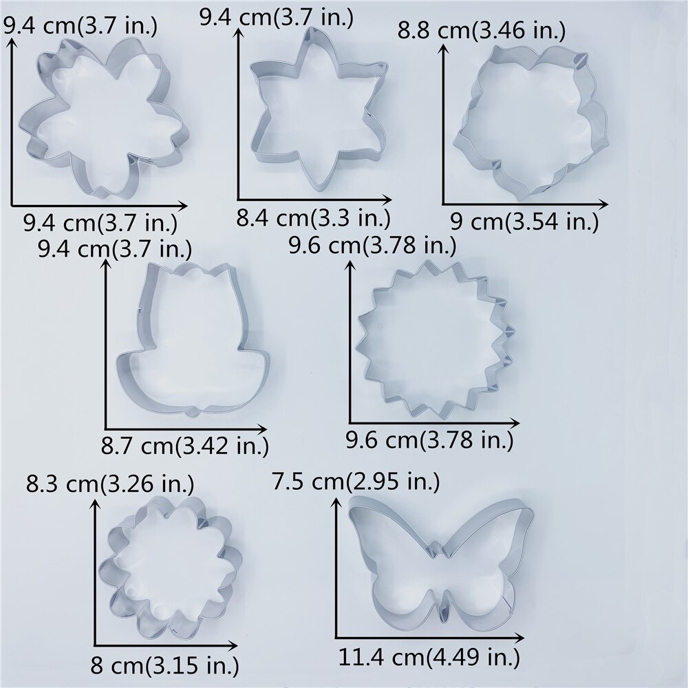 Keniao Lente Bloemen Cookie Cutter Tulip Daisy Kersenbloesems Kapok Biscuit Brood Fondant Rvs Grote Cooki Mold