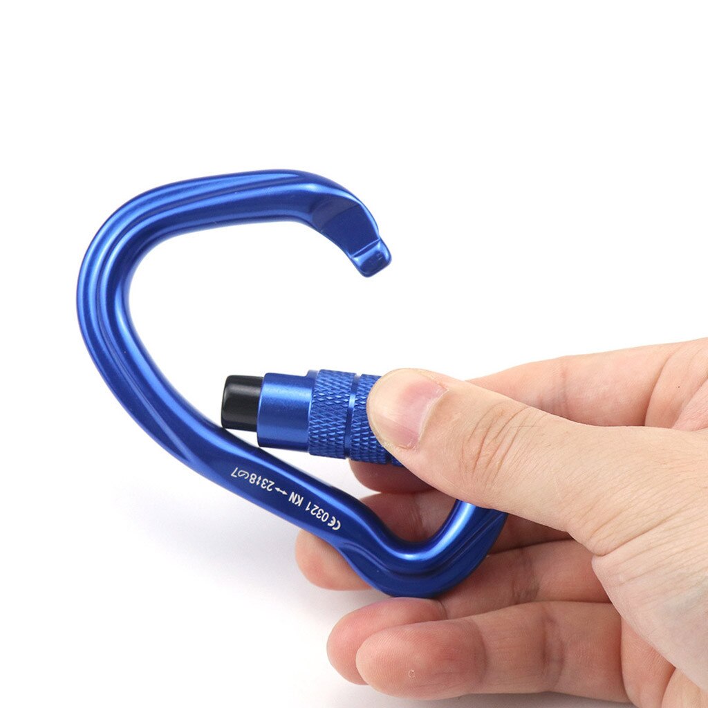 Carabiner Clip Climbing Auto Locking Carabiners Clips Lock And Heavy Duty D Shaped Suit For Rappelling Alloy Carabiner