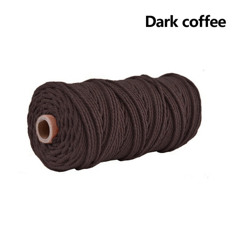 1 rol 3mm 100m natuurlijk kleurrijk katoenen gevlochten koord macramé touw diy handgemaakt handgemaakt kleurrijk ambachtelijk touw touw: 14