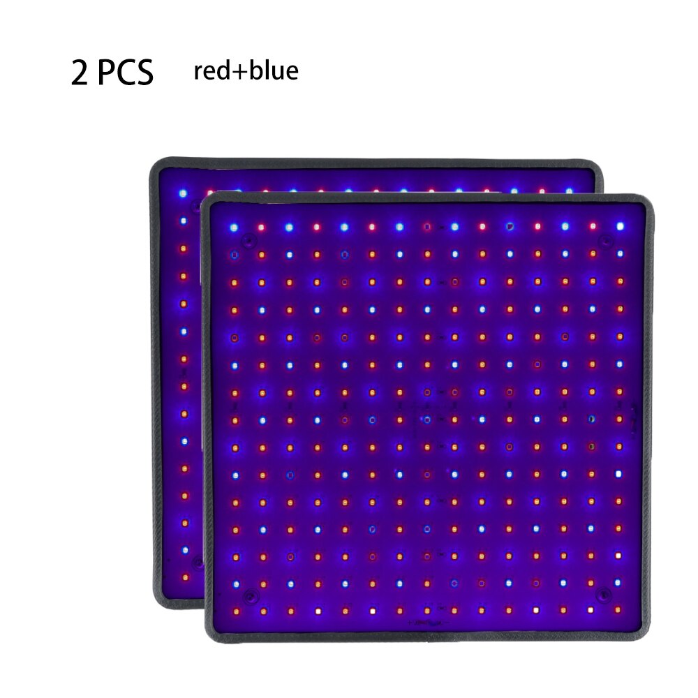 1000W Full Spectrum Indoor 225 LEDs Grow Lamp Plant Growing Light Tent Fitolampy Phyto For Plants Flowers Seedling Cultivation: 2pcs blue and red / US