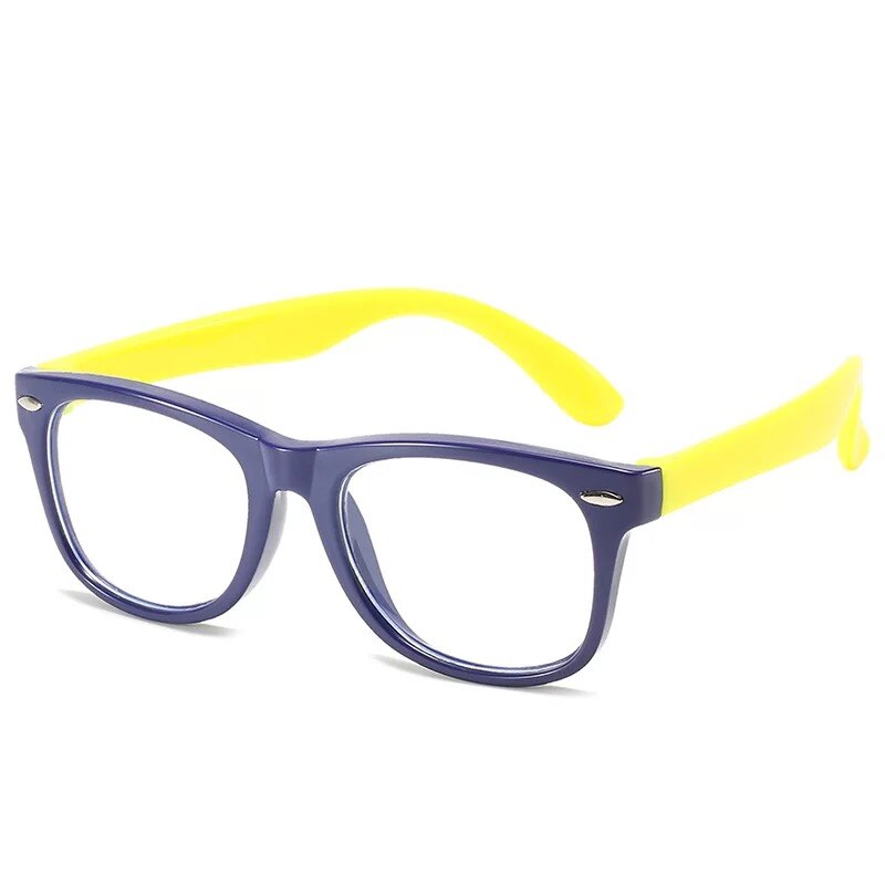 2022 Clear Eyeglasses for Kids Retro Girl and Boy Transparent Eye Glasses Frames Monturas De Lentes Mujer 2102-1: dark blue