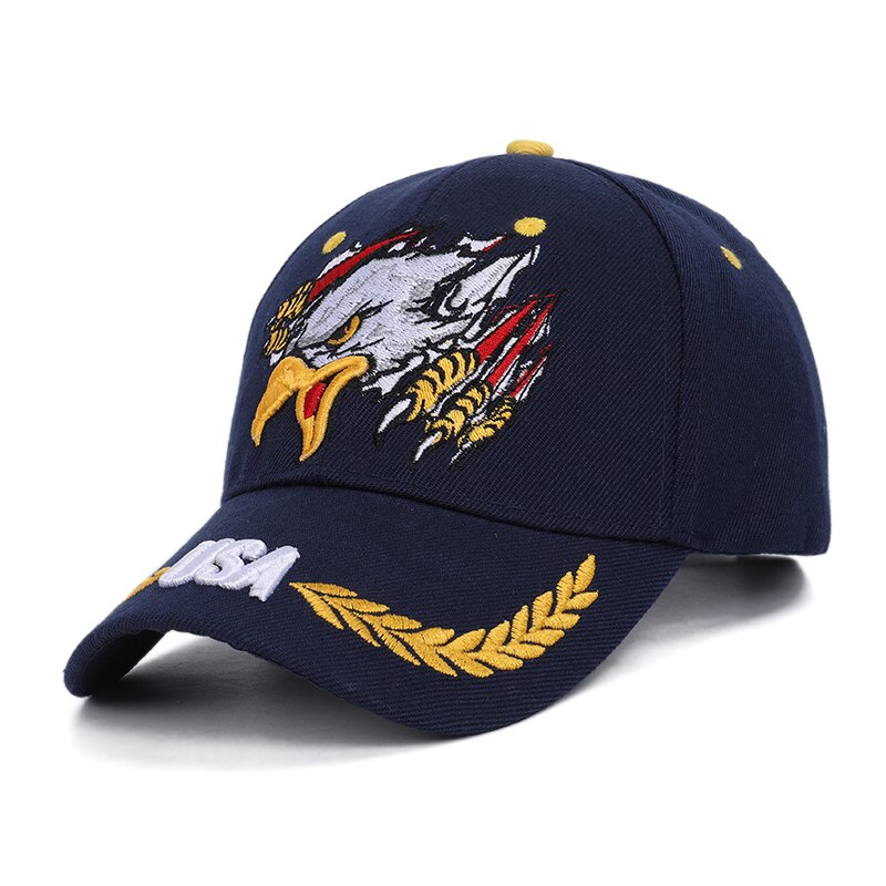 Dei nuovi Uomini di Animale Trucker Cappello Patriottica Bald Eagle e Americano Berretto Da Baseball Bandiera USA 3D Ricamo Farm Schioccano Indietro snapback Osso: 2Navy-2