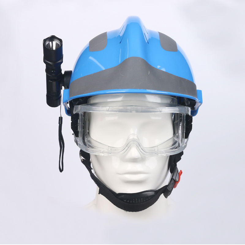 Sikkerhedsredningshjelm brandmand beskyttelsesbriller sikkerhedshjelme arbejdsplads brandbeskyttelse hård hat med forlygte og beskyttelsesbriller