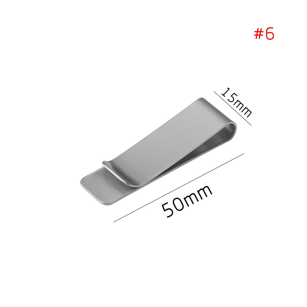 Metal Handmade Leather Brass Stainless Steel Pen Holder Pencil Clip Journal Dairy Notebook Holder Paper Folder Memo Clip: 6 15X50mm