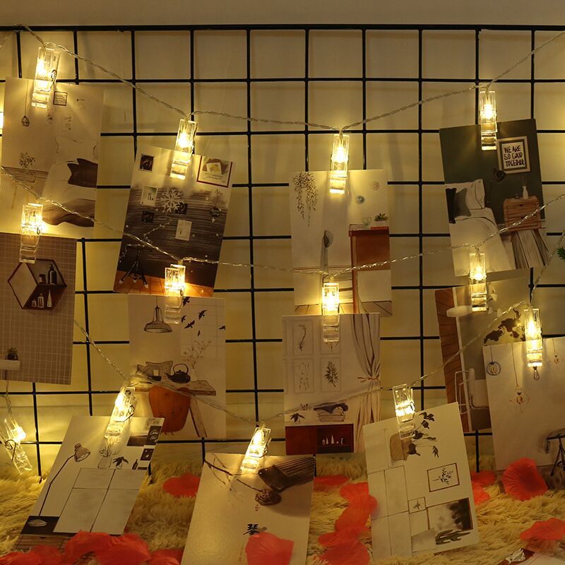 1.5m 3m ledet krans lyssnor julekrans til fotoklipp lyssnor kjede batteridrevet kobbertråd fe lys