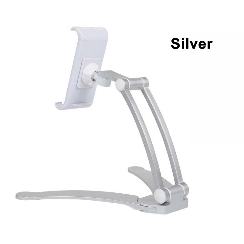 2 In 1 Supporti Tablet di Attaccatura di Parete Del Desktop Multi-funzione di staffa In Lega di Alluminio 3M Tablet Supporto Marsgine: Silver