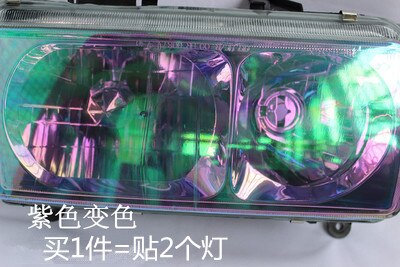 30*100cm glimmende kameleon auto styling koplampen achterlichten doorschijnende film lichten veranderd van kleur auto film stickers: Paars