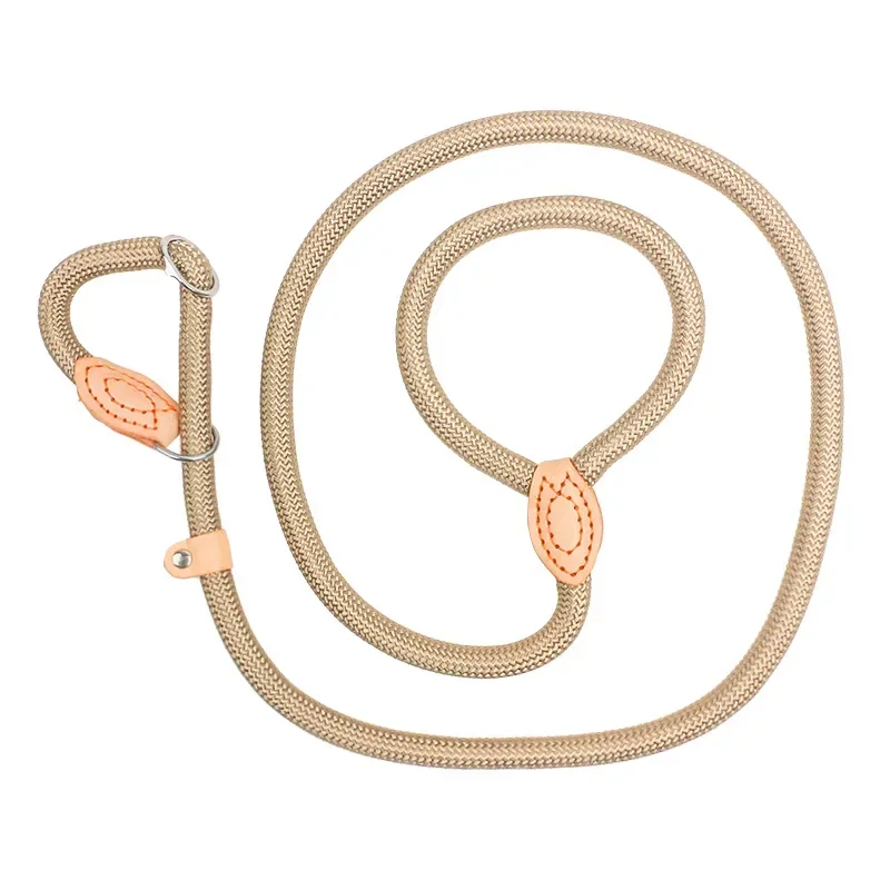 Correa para perro, cuerda antideslizante, correa de plomo, cuerda trenzada resistente, Collar de bucle ajustable, correas de entrenamiento para perros medianos y grandes, accesorios: XS / Negro