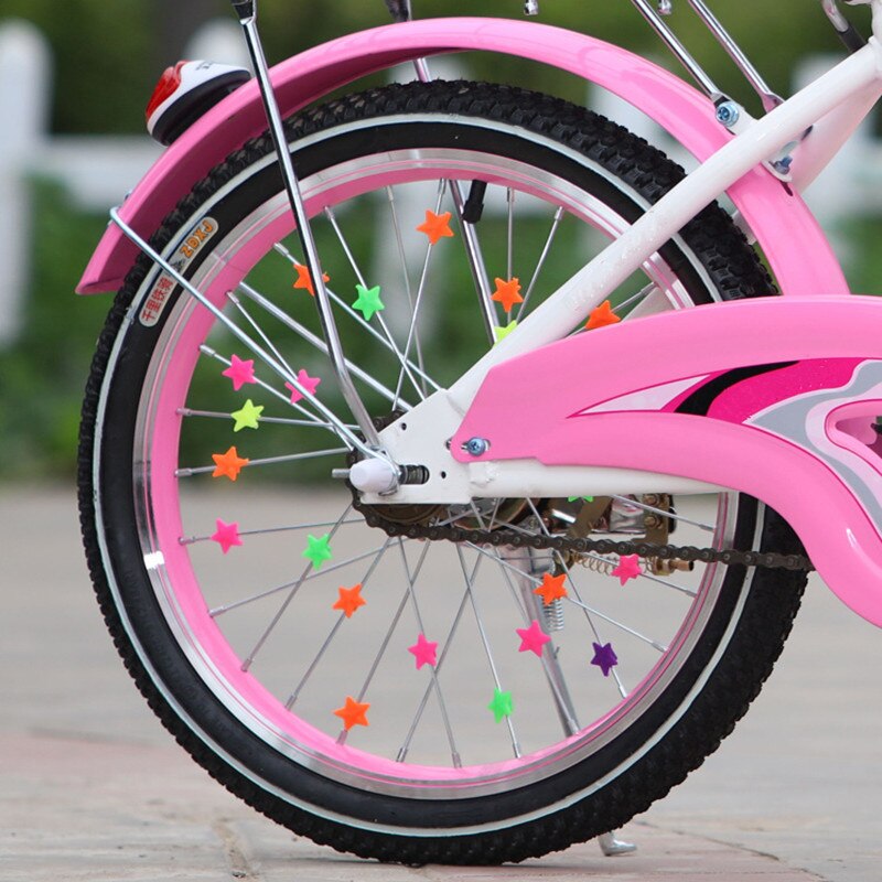 36 stk farverige cykelhjul talte perler børn klip dekoration cykel farverige plast perle baby kid cykeltilbehør