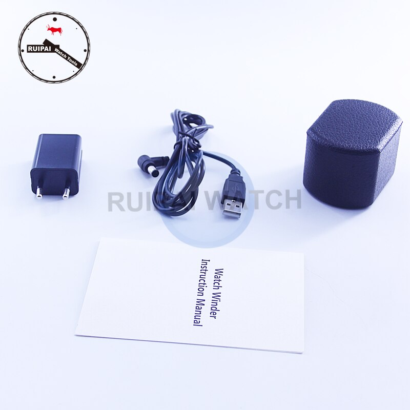 Remontoir de montre automatique, 3 Modes, batterie AAA, adaptateur secteur, Source d'alimentation, remontoir de montre Portable, cuir synthétique polyuréthane noir