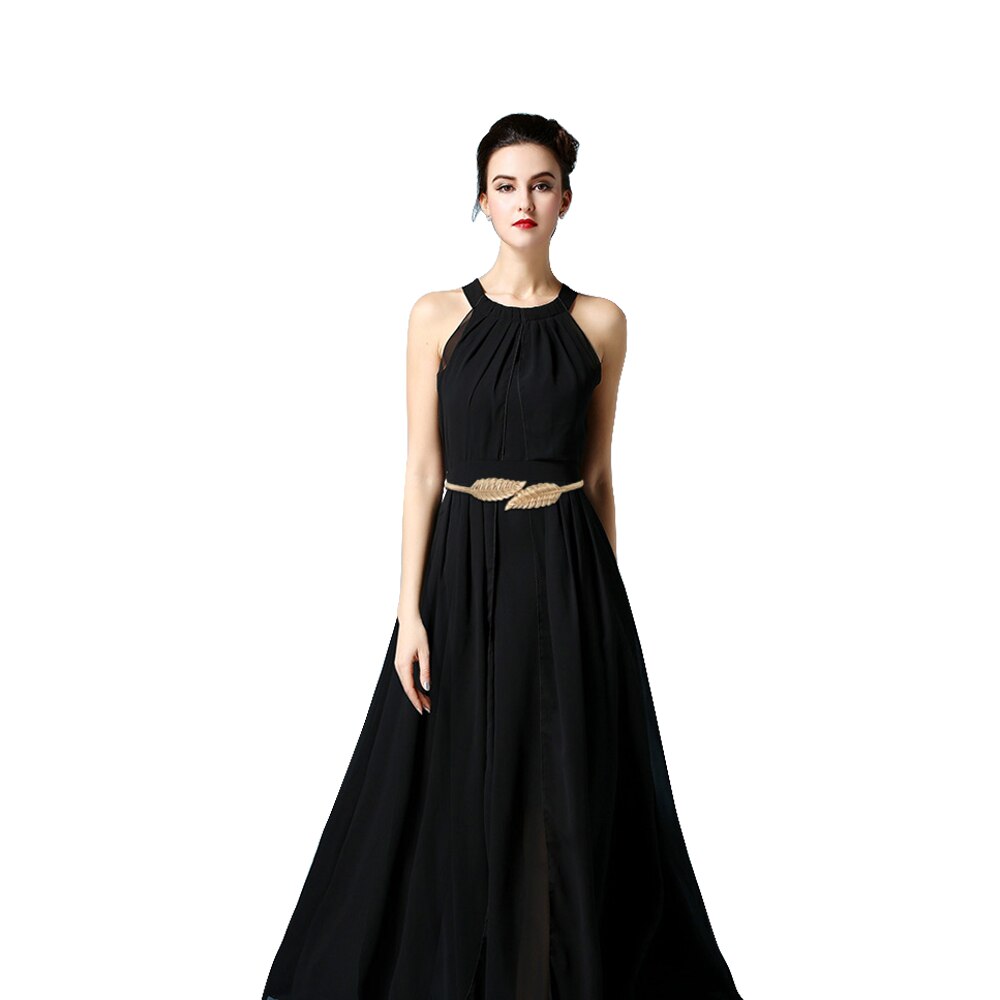 TRiXY S448 dorado plateado Simple vestido de correa de cuero de las mujeres de cinturón Delgado fina de Metal elástico hebilla de cinturón para vestido cinturón