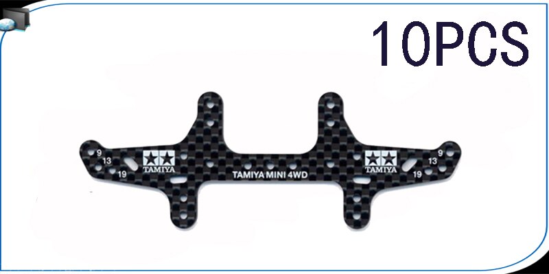 10x Carbon Fiber Car Shell Columns - for Tamiya Mini 4WD Racing Cars: Yellow