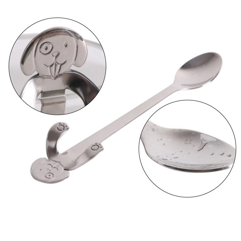 Cute Pet Dog Puppy 304 Stainless Steel Coffee Stirring Spoon Ice Spoon Teaspoon Tea Spoon Dessert Scoop Long Handle Tableware