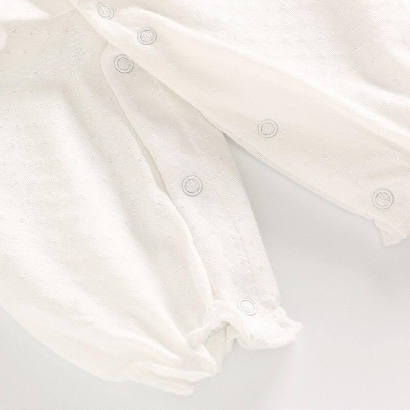 Vlinder Baby Meisje Rompertjes baby meisje kleding Kant Ster Print Button Kleding Baby Jumpsuit Katoen Knus Lange Mouwen Pyjama