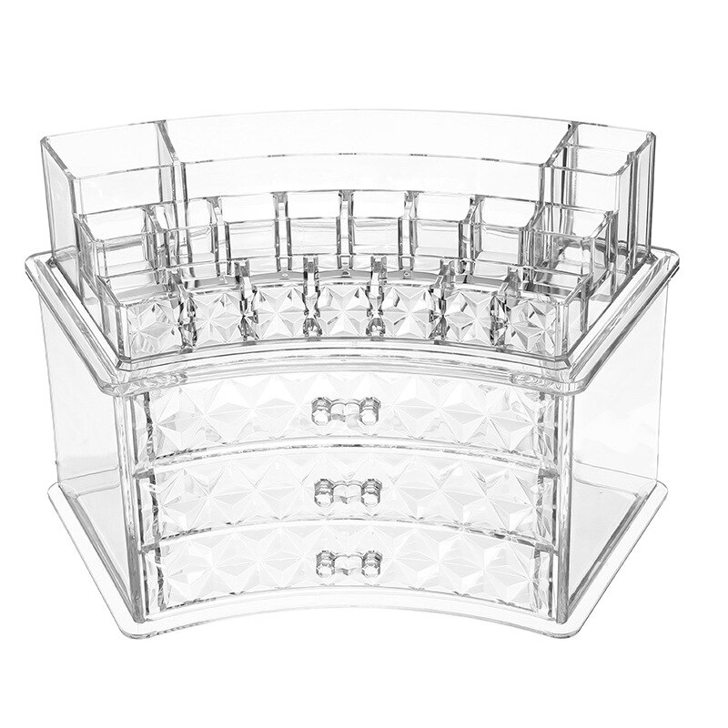 Acrylic storage drawer Multi-porous cosmetics jewelry storage organizer Transparent plastic porous lipstick storage box