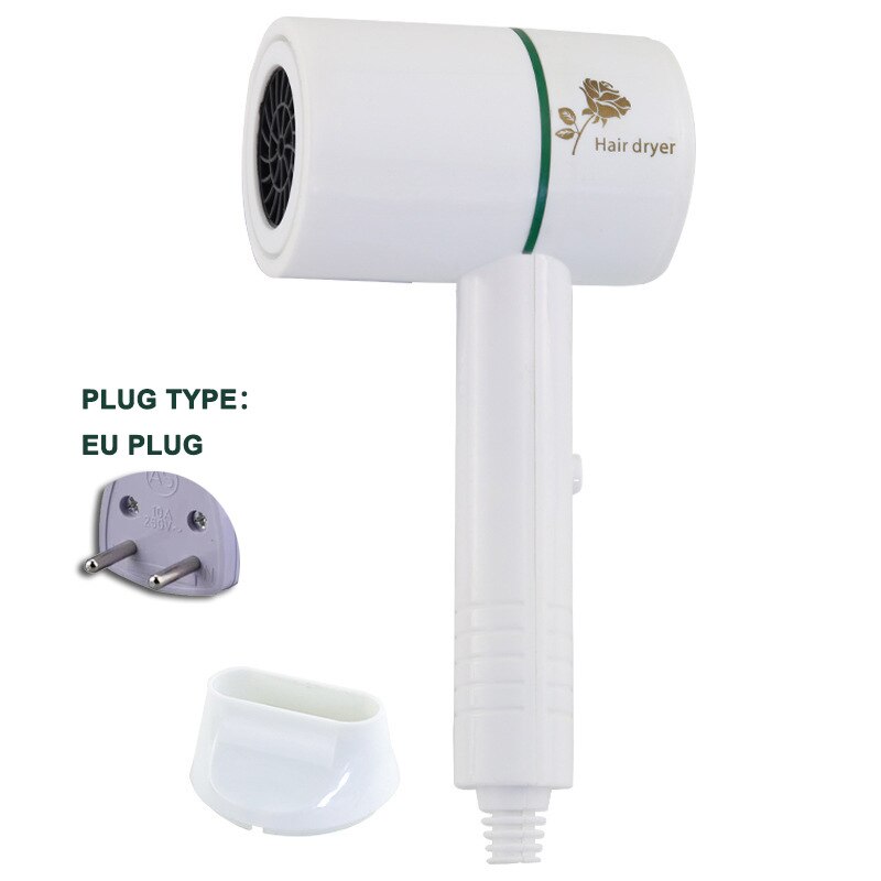 Hair dryer household big fan hair dryer and cold hair dryer portable hair dryer diffuser constant: White   European standard adapter