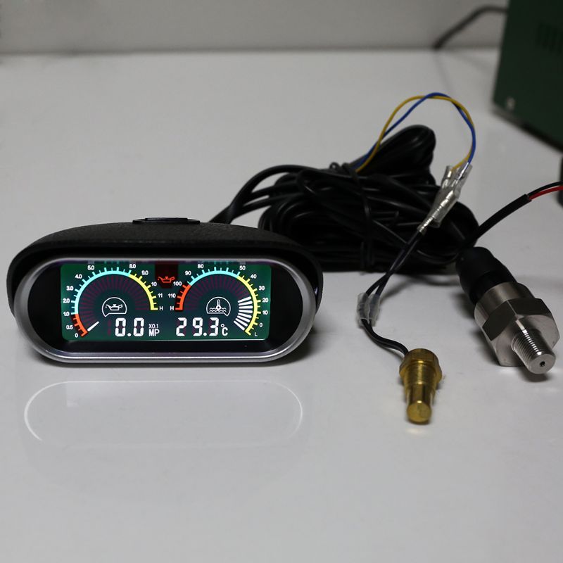 12V/24V Lkw Auto Öl Manometer + Temperatur 10mm 1/8 NPT Sensor