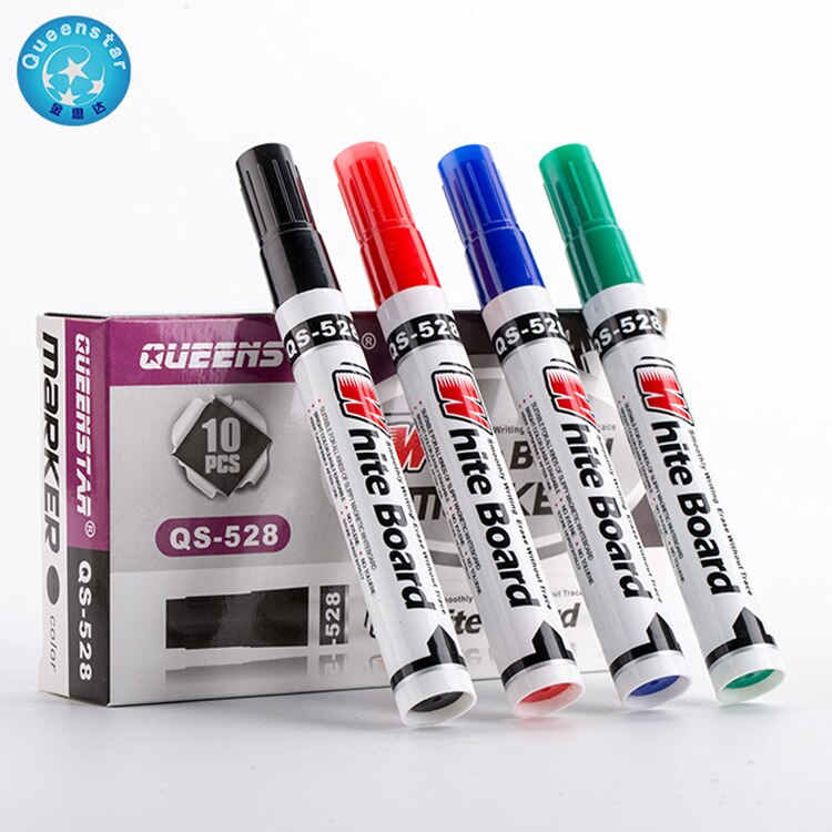 Rotulador para pizarra blanca, 4 Uds., lote de 4 colores, marcador de pizarra blanca, respetuoso con el medio ambiente, suministros para oficina y escuela, negro, rojo, azul y verde