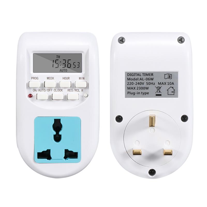 Timer Stopcontact Automatische On/Off Digitale Display Power Outlet Countdown Switch Uk Plug