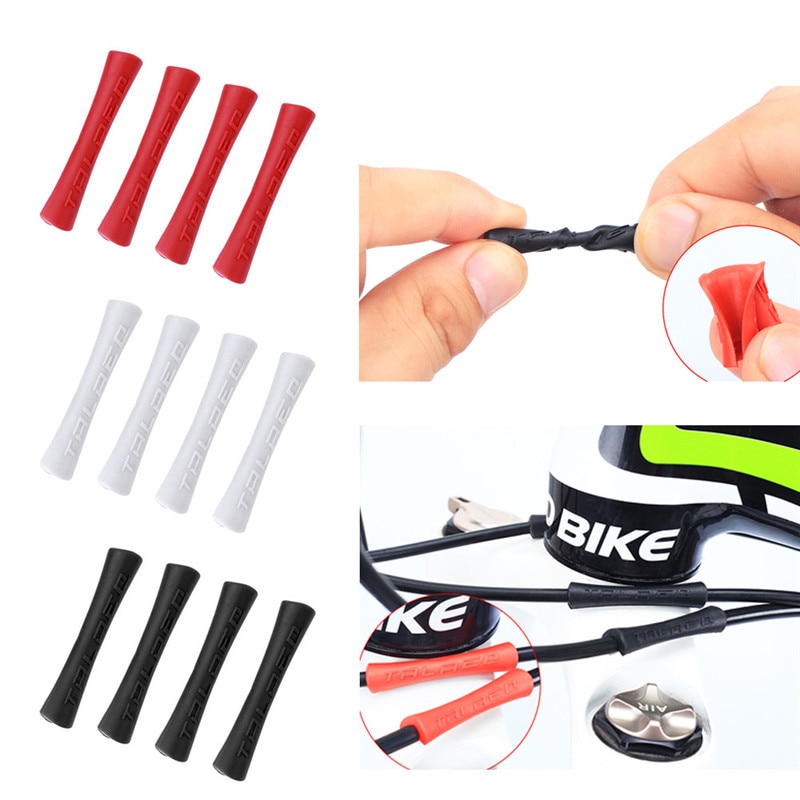 4 stuks Fiets Kabel Rubber Protector Sleeve Voor Shift Remleiding Pijp 3 Kleuren Ultralight Fiets Frame Bescherming Kabel Gidsen