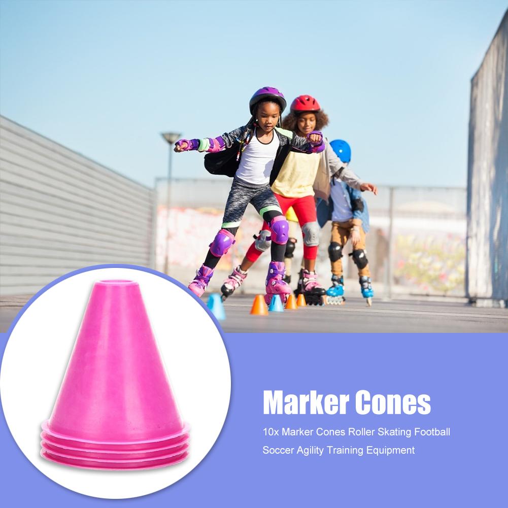 Marker Cones Multi-function 10pcs/set Marker Cones Roller Skating Football Soccer Agility Training Equipment