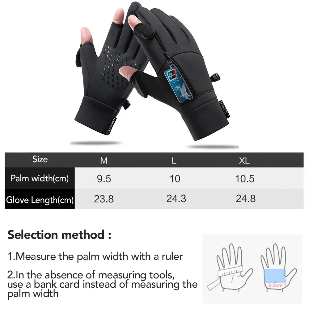 2025 neue Winter-Angelhandschuhe, 2-Finger-kippen-Handschuhe, winddicht, Foto, für Männer und Frauen, warm, schützt Radfahren, Fisch-Angelhandschuhe