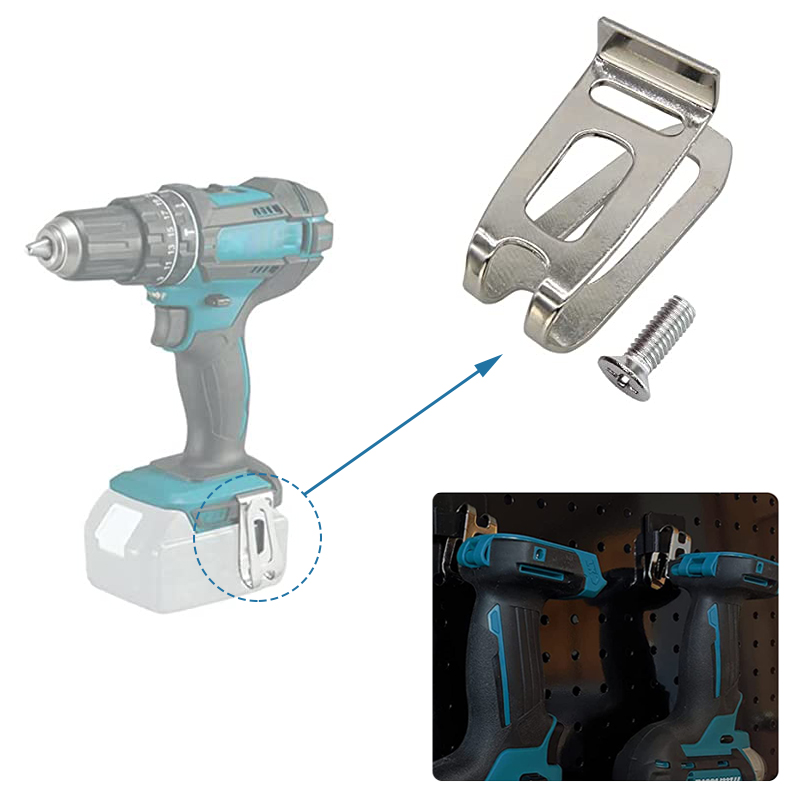 Perceuses sans fil Makita Dewalt Milwaukee, tournevis à percussion, porte-embout pour outil électrique, clip à crochet de ceinture avec vis, accessoires d'outils, 18V