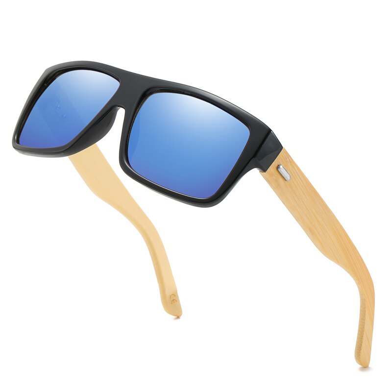 Outdoor wandelzonnebril met houten montuur, dames en heren, winddichte zonnebril, anti-uv-bescherming, rijbril  uv400 11-kp1523
