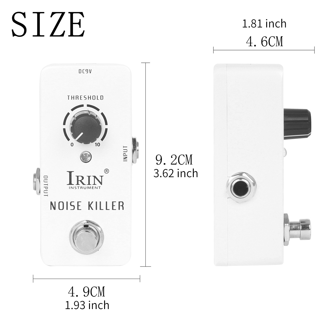 Pedales de efectos de guitarra serie IRIN RS, Pedal de efectos de guitarra eléctrica de aleación de aluminio, accesorios de guitarra para instrumentos de cuerda: Transparente