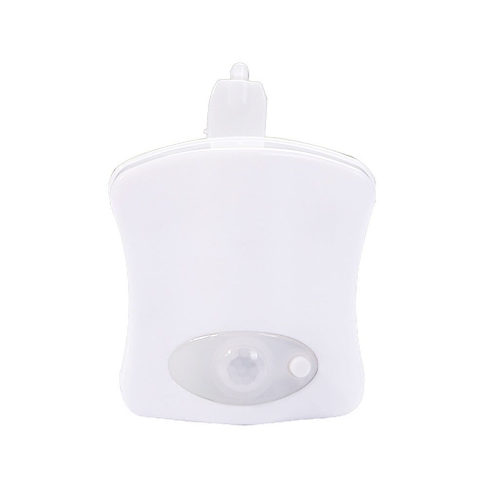 Slimme toilet led nachtlamp draadloze pir bewegingssensor nachtlamp op batterijen 8- kleuren waterdichte wc automatische sensorlamp