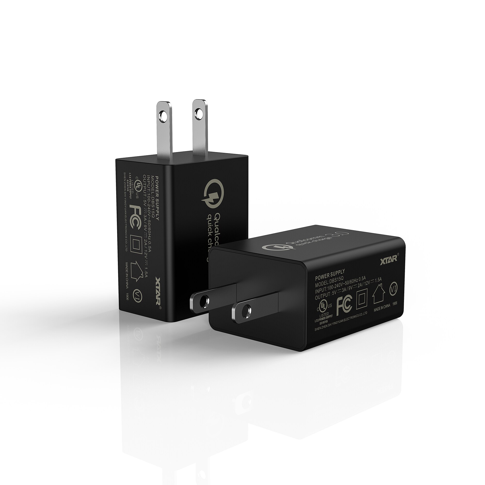 XTAR 18W USB Fast Charger - QC 3.0 Quick Charge - EU/US/UK Adapter for iPhone, Huawei