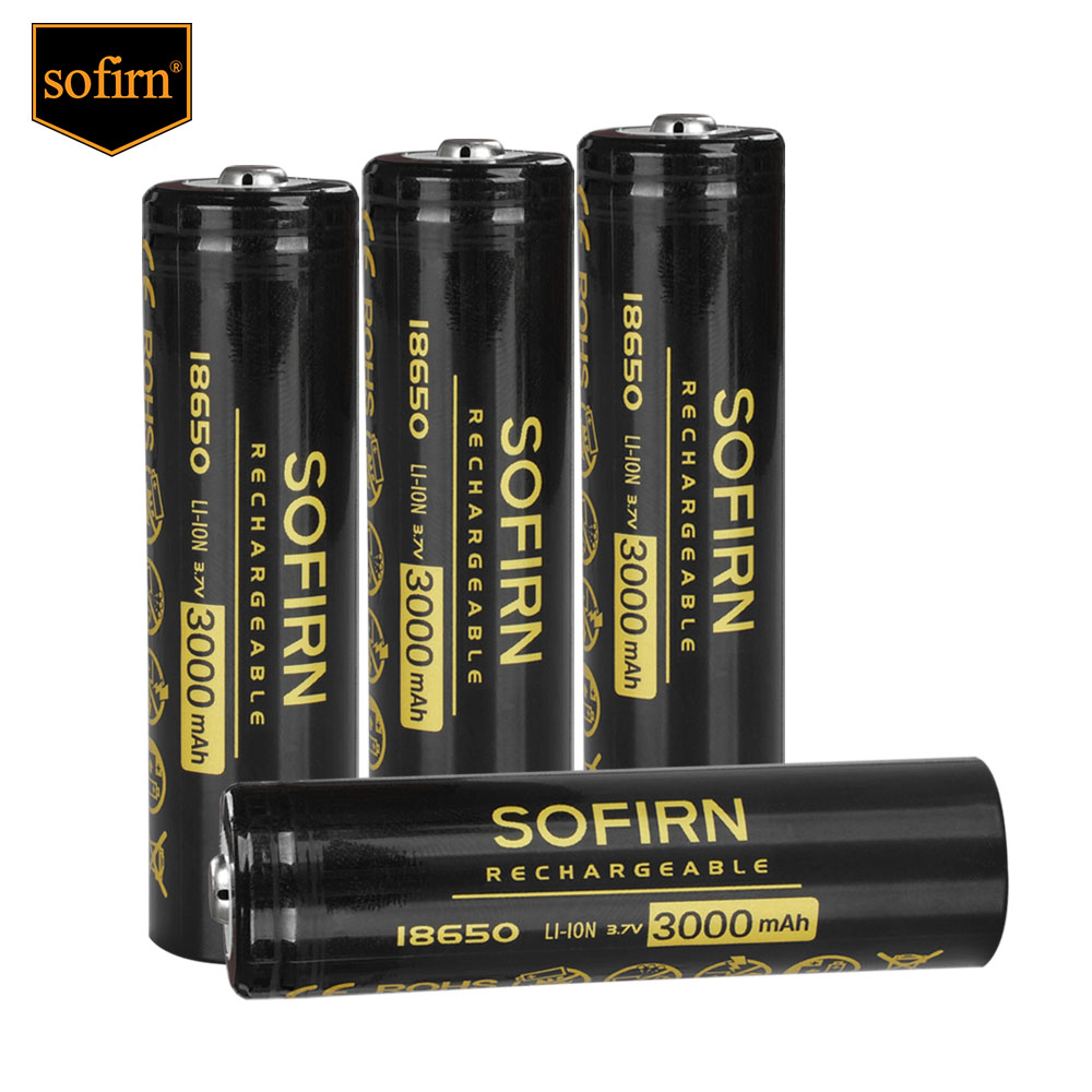 Sofirn-batería recargable de 3000mAh, 18650, precargada, 3,7 V, Li-ion, 18650, baterías recargables para linterna LED