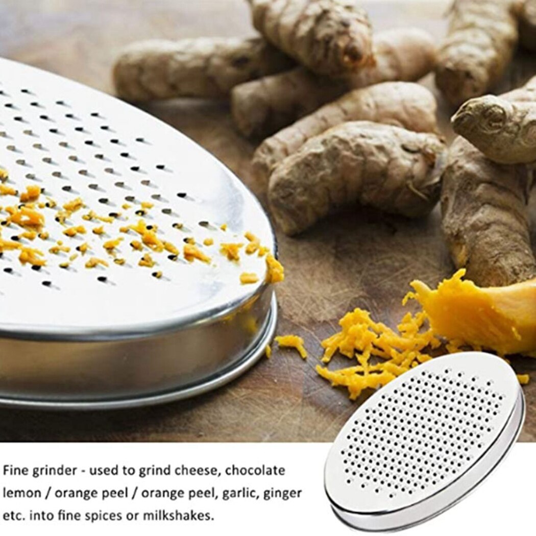 Justdolife – ensemble de râpe à fromage ovale, hachoir à légumes, zeste de citron avec récipient de stockage, râpe à fromage
