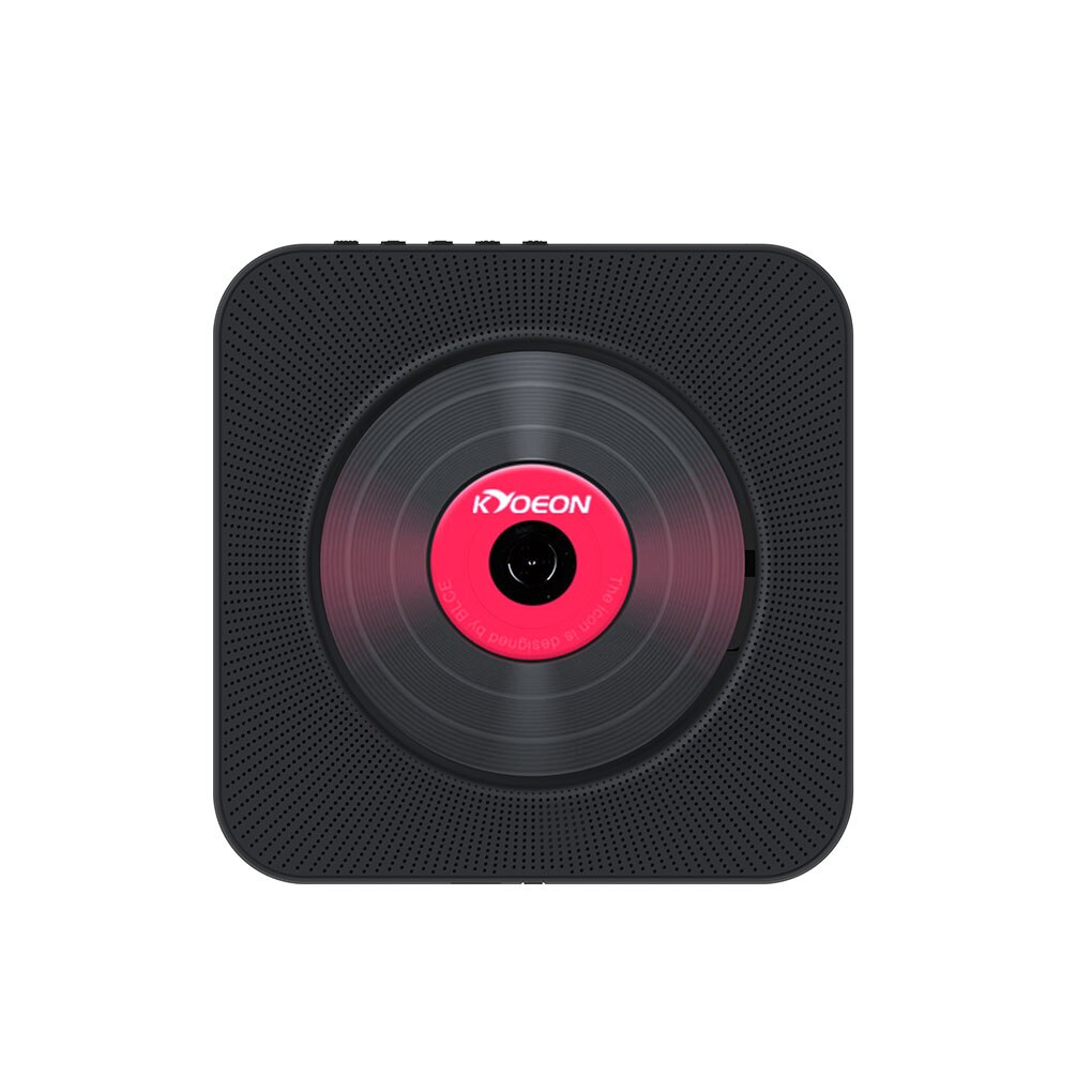 Väggmonterad bluetooth cd-spelare trådlös hifi pull switch högtalare ljudbox fjärrkontroll kit: Svart