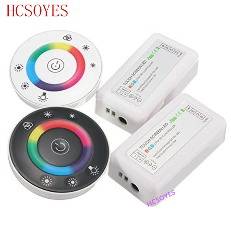 18A 7 Keys RF Remote controller LED Touch Round RGB Controller DC12V-DC24V