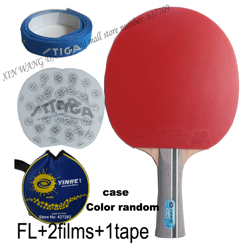 Yinhe-Children's Ping Pong Racket, Table Tennis finished Racket, Pimples in Training, 4 Stars, Player, 04B: Yellow