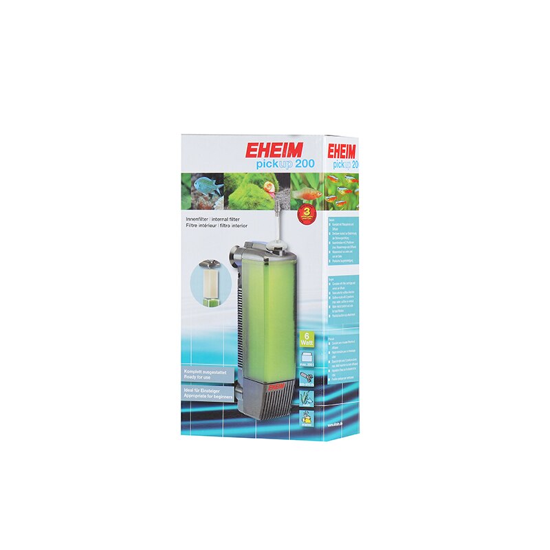 Eheim pickup 200 internt filter ferskvand opsamlings akvarium fisketank stille lydløst filter med filterpuder