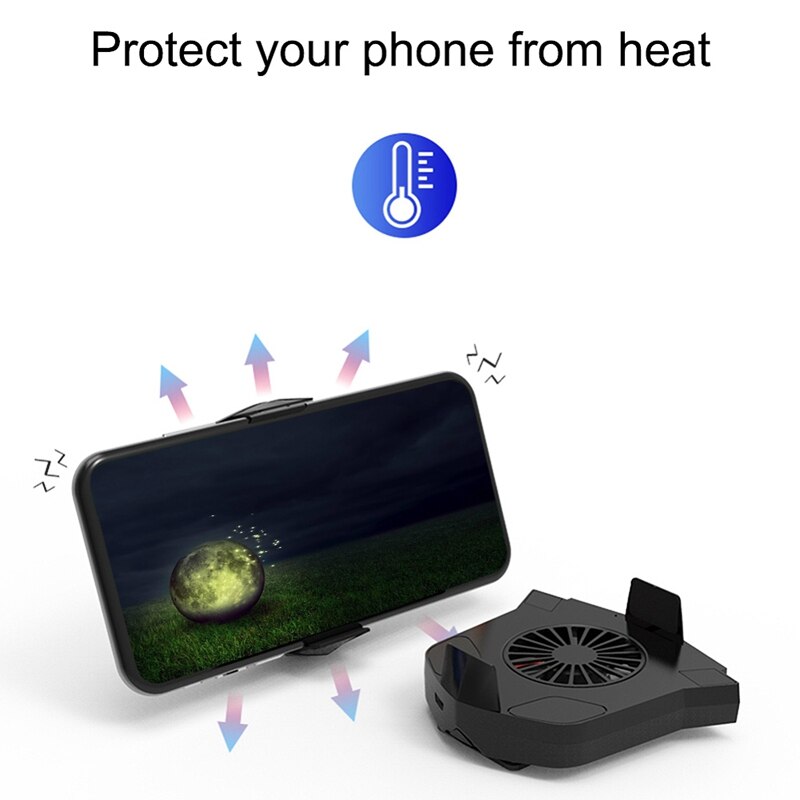 Ventilador de refrigeración para teléfono móvil, soporte de almohadilla de juego, radiador de ventilador para iPhone, Huawei, Xiaomi, tableta Smartphone